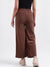 Elle Women Brown Solid Relaxed Fit Sweatpant