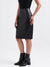 Elle Women Black Solid Fitted Pencil Skirt