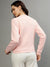 Elle Women Pink Solid Round Neck Full Sleeves Pullover Style Sweatshirt