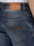 Iconic Men Blue Solid Slim Tapered Fit Mid-Rise Jeans