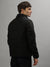 Iconic Men Black Solid Hooded Full Sleeves Jacket