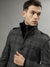 Iconic Men Black Checked Shirt Collar Full Sleeves Overcoat