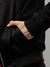 Iconic Men Black Solid Stand Collar Full Sleeves Jacket