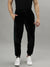 Iconic Men Black Solid Regular Fit Mid-Rise Trackpant