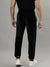 Iconic Men Black Solid Regular Fit Mid-Rise Trackpant