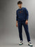 Iconic Men Blue Solid Regular Fit Mid-Rise Trackpant