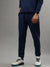 Iconic Men Blue Solid Regular Fit Mid-Rise Trackpant