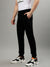 Iconic Men Black Solid Regular Fit Mid-Rise Trackpant