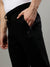 Iconic Men Black Solid Regular Fit Mid-Rise Trackpant