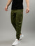 Iconic Men Green Solid Regular Fit Mid-Rise Trackpant