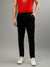 Iconic Men Black Solid Slim Fit Mid-Rise Trouser