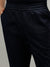 Iconic Men Navy Blue Solid Slim Fit Mid-Rise Casual Trouser