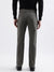 Iconic Men Green Solid Slim Fit Mid-Rise Trouser