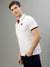 Iconic Men White Solid Polo Collar Short Sleeves T-Shirt