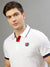 Iconic Men White Solid Polo Collar Short Sleeves T-Shirt