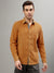 Iconic Men Orange Solid Spread Collar Full Sleeves Shirt