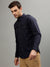 Iconic Men Navy Blue Solid Spread Collar Full Sleeves Shirt