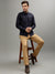 Iconic Men Navy Blue Solid Spread Collar Full Sleeves Shirt