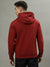 Iconic Men Red Solid Hooded Full Sleeves Jacket