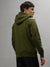 Iconic Men Green Solid Round Neck Full Sleeves Sweatshirt