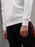 Iconic Men White Solid Round Neck Full Sleeves Sweatshirt