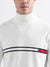 Iconic Men White Solid Turtle Neck Full Sleeves Pullover Style Sweater