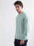 Iconic Men Green Solid Round Neck Full Sleeves Pullover Style Sweater