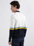 Iconic Men Multicolor Colorblocked Polo Collar Full Sleeves Pullover Style Sweater