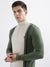 Iconic Men Olive Colorblocked High Neck Full Sleeves Sweater