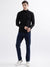 Iconic Men Black Solid Turtle Neck Full Sleeves Sweater