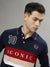 Iconic Men Multicolor Colorblocked Polo Collar Full Sleeves T-Shirt