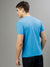 Iconic Men Blue Solid Round Neck Short Sleeves T-Shirt