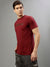 Iconic Men Red Solid Round Neck Short Sleeves T-Shirt