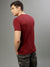 Iconic Men Red Solid Round Neck Short Sleeves T-Shirt