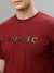 Iconic Men Red Solid Round Neck Short Sleeves T-Shirt