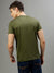 Iconic Men Green Solid Round Neck Short Sleeves T-Shirt