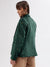 Iconic Women Green Solid Notch Lapel Full Sleeves Single Breasted Blazer