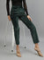 Iconic Women Green Solid Regular Fit Mid-Rise Trouser