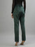 Iconic Women Green Solid Regular Fit Mid-Rise Trouser