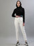 Iconic Women Black Solid Turtle Neck Full Sleeves Sweater