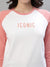 Iconic Women White Colorblocked Round Neck Full Sleeves T-Shirt