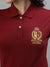 Iconic Women Maroon Solid Polo Collar Short Sleeves T-Shirt