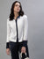 Iconic Women White Solid Spread Collar Full Sleeves Shirt