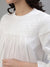 Iconic Women White Striped Round Neck 3/4th Sleeves Top