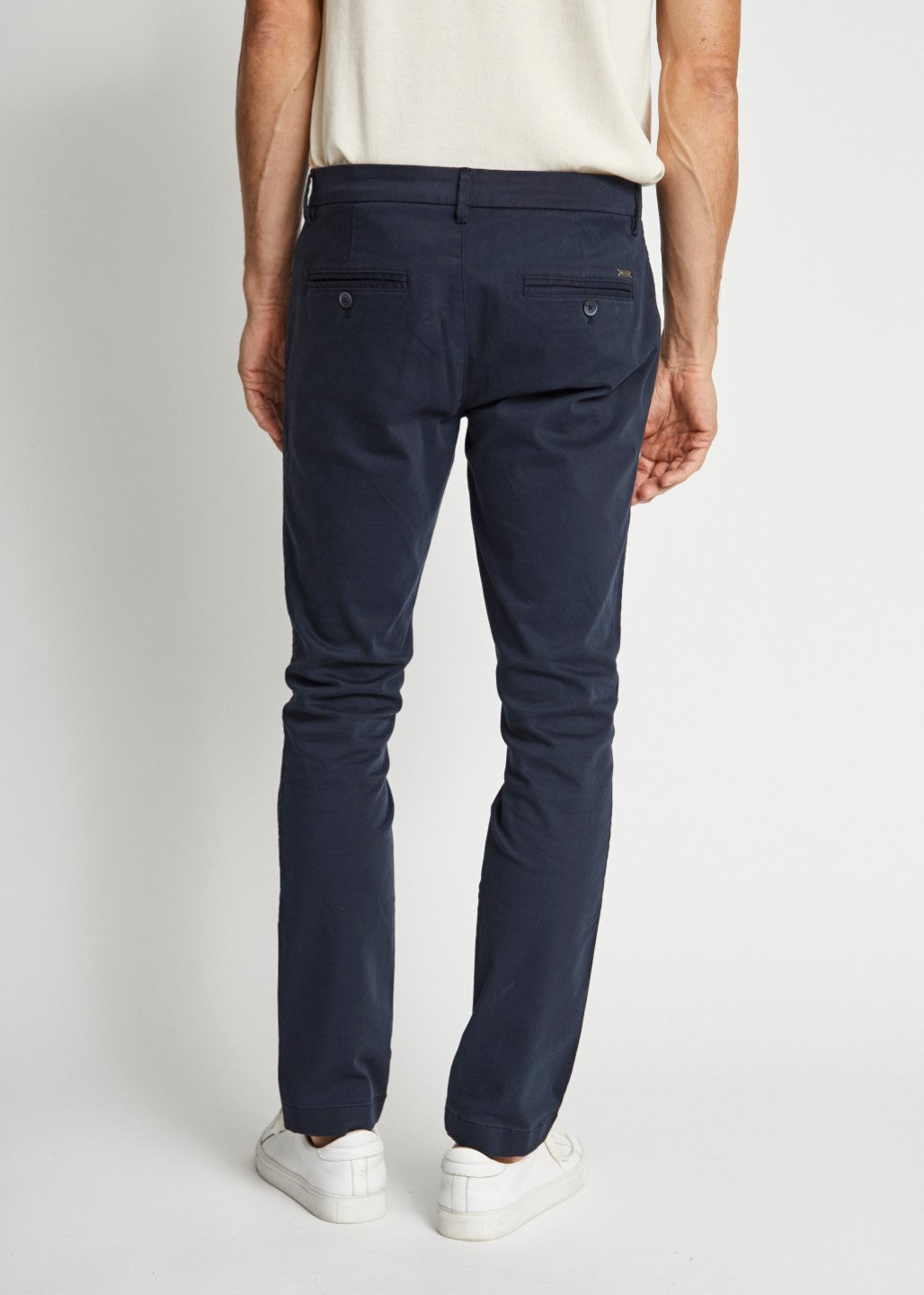 Bruun & Stengade Blue Solid Regular Fit Mid-Rise Flat Front Trouser