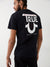 True Religion Men Black Printed Round Neck Short Sleeves T-shirt