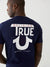 True Religion Men Blue Printed Round Neck Short Sleeves T-shirt