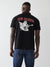 True Religion Men Black Printed Polo Neck Short Sleeves T-shirt