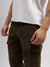 True Religion Men Green Solid Oversized Mid-Rise Trouser