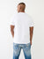 True Religion Men White Printed Round Neck Short Sleeves T-shirt